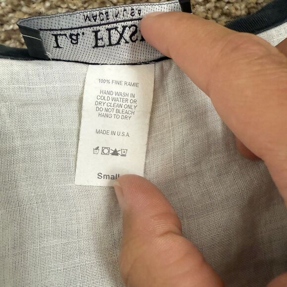 LA Fixsun Linen Tunic Top Womens S Oversized Lagenlook Minimalist Polka Dots - Picture 6 of 13